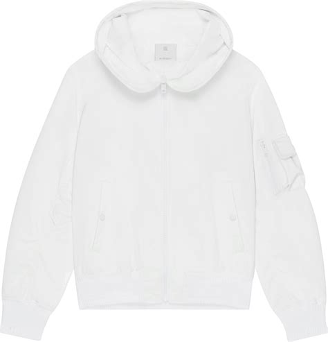 givenchy logo bomber jacket|Reflective hooded bomber jacket in .